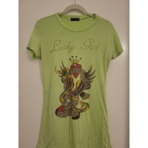 Women's Lucky Girl Graphic T-Shirt by ZIP Collection